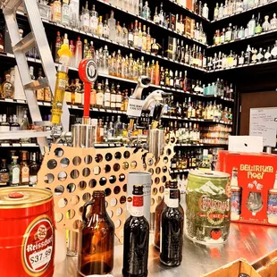 Beers on tap at a liquor store!!!