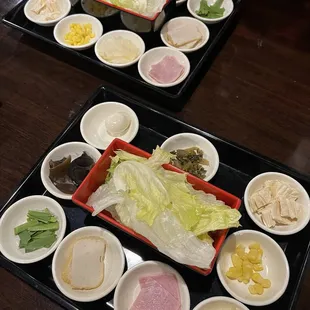 a variety of dishes