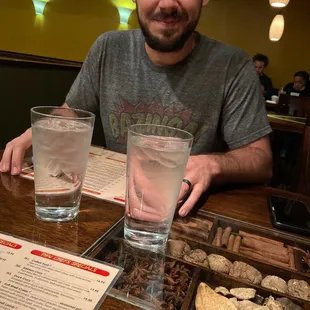 a man sitting at a table