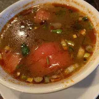 Spicy Hot and Sour Shrimp Soup