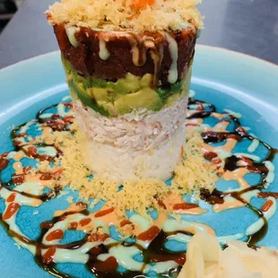 Ahi tuna tower