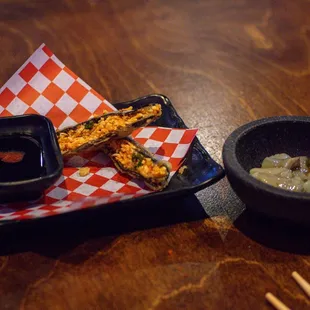 Wasabi octopus  Fried pepper