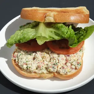 Best Seller... Tuna Salad Sandwich.
We use fresh tuna (Albacore), grilled &amp; shredded. And mixed with vegetables &amp; special housemade sauce.