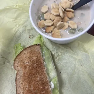 Half tuna &amp; soup combo = $15