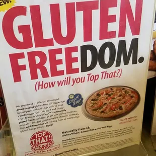 Gluten free options!