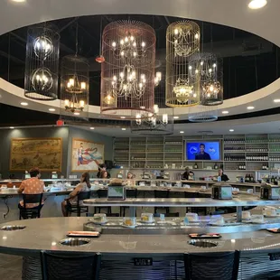 the dining area of a restaurant