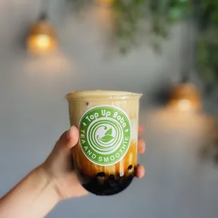 Creme brûlée boba