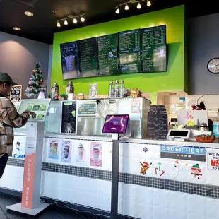 There&apos;s 2 self-ordering kiosks at the counter.