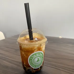 Crème brûlée boba