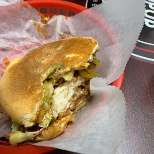 Spicy chicken bacon pepper jack cheese.