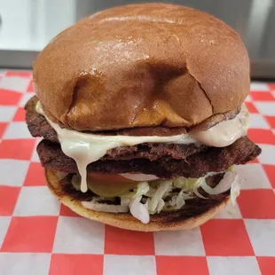 Made in-house, with only fresh vegetables, our veggie burger