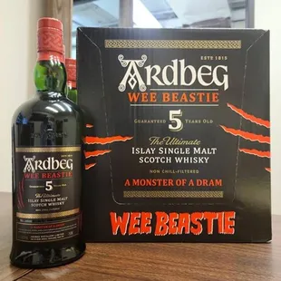 a bottle of ardbig wee beastie