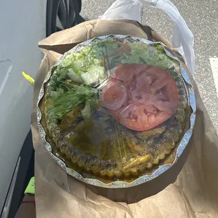 Look how the gravey running out the plate