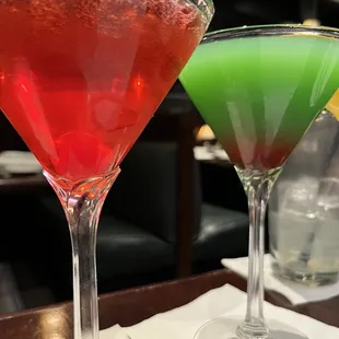Very berry martini. Not sure what the other one was called.