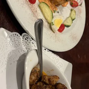 Shrimp Remoulade and Blacken alligator