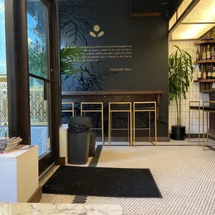 Inside the coffee shop