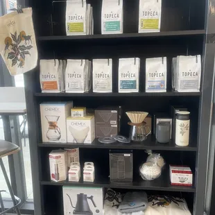 Coffee and other items available for purchase