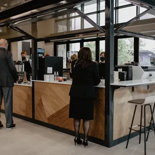 customers at the counter