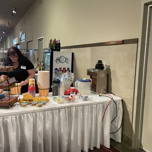 Great concession area- so many choices of drinks, regular &amp; alcoholic, and snacks