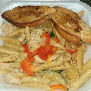 Spicy Jamaican Rasta Pasta with Shrimp and Chicken