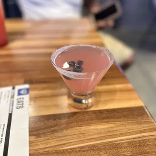 Blueberry  lemonade martini