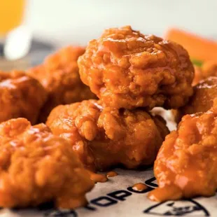 a pile of fried chicken nuggies