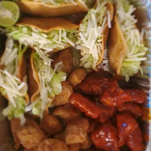 Tacos and wing pack