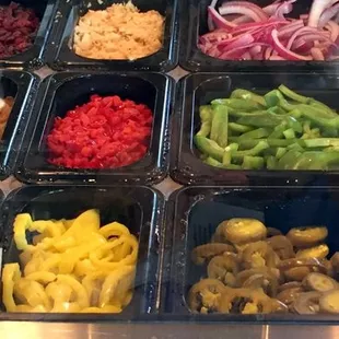 Some of the Fresh Topping Options