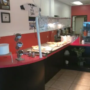 a view of the counter area