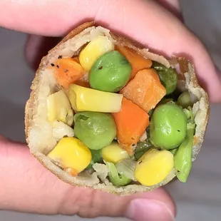 Sorry excuse for a veggie lumpia...