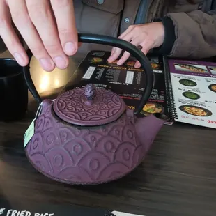 The tea pot was beautiful