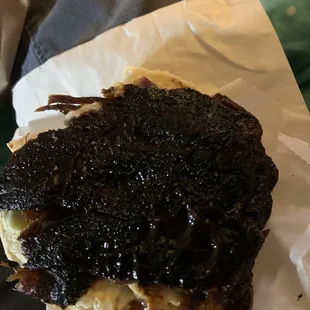 Burnt Rib Sandwich - unable to eat -