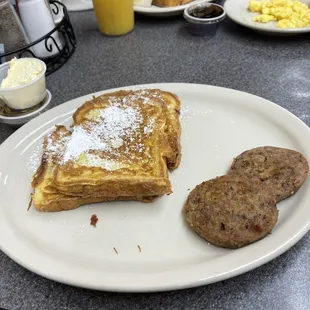 French Toast with 2 Eggs &amp; 2 Sausages