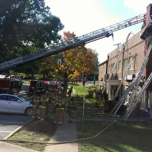 The place caught fire