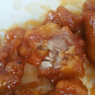 General Tsos overcooked and hard. Not good.