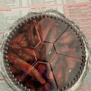 a pie with bacon in it