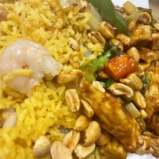 Shrimp Fried Riceand Kung Po Chicken