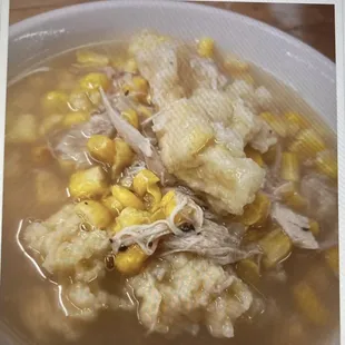 1/18/23 Soup of the week! Chicken Corn with Rivels. We're dishing up a bowl for you!!