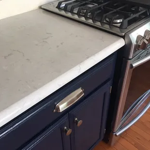 Part or the kitchen countertops
