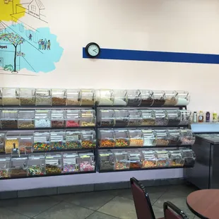 Look at all these toppings!! (Then there&apos;s more in the refrigerated section!)