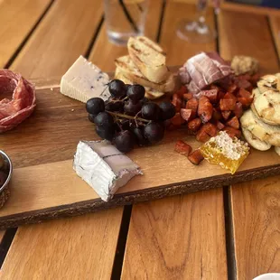 Charcuterie board with an awesome selection