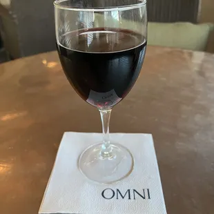 Comp'd glass of Delicious Cabernet