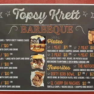 Current menu as of Aug 10, 2024.