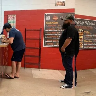 Nine minutes after open.  Several orders already taken and being delivered.  There's 6 people on the chairs waiting already. Awesome.