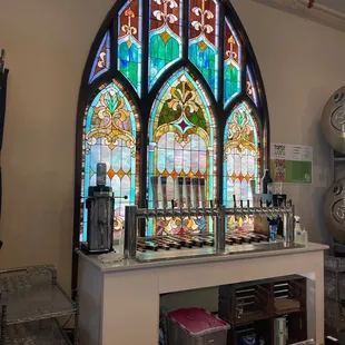Beautiful back bar, Hannah was nice and good service