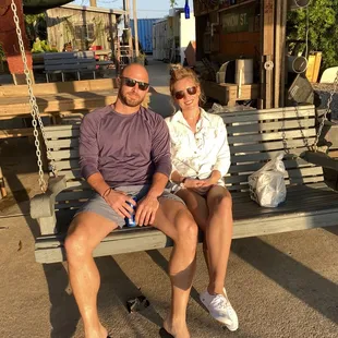 Stopping to get gas for the boat- nothing like a good swing!