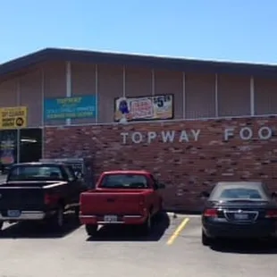cars parked in front of the building