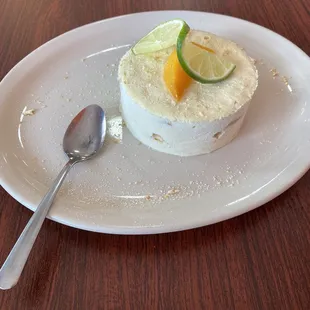 Carlota dessert...icy lemony deliciousness, huge!