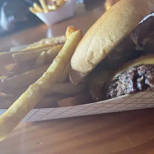 Bacon Cheeseburger and fries