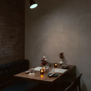 Corner seating area.